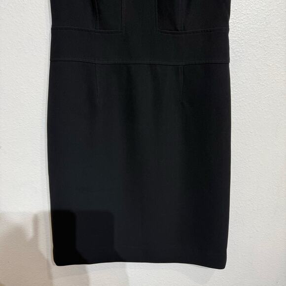 Ann Taylor Loft Black Sleeveless Mini Sheath Dress Sz 4P - Picture 3 of 10
